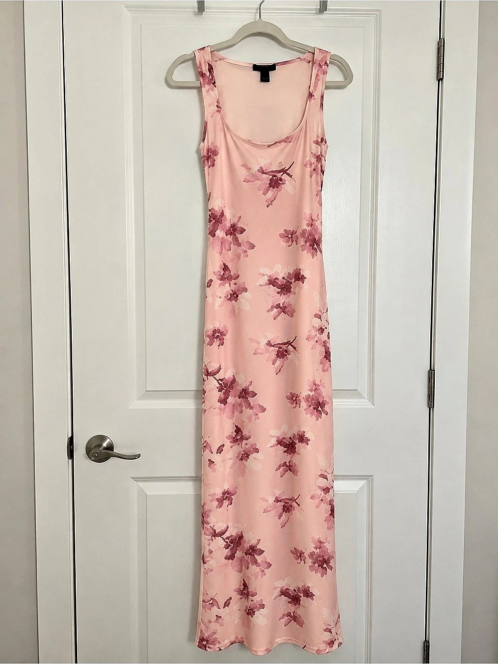 Pink Floral Maxi Dress
